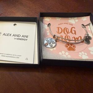 Alex and Ani Silver Dog Mom Bangle